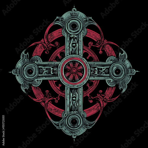 Celtic Cross Christianity illustration photo