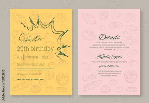 Editable Charcuterie Invitation Template Whimsical Minimalist Style for Any Celebration