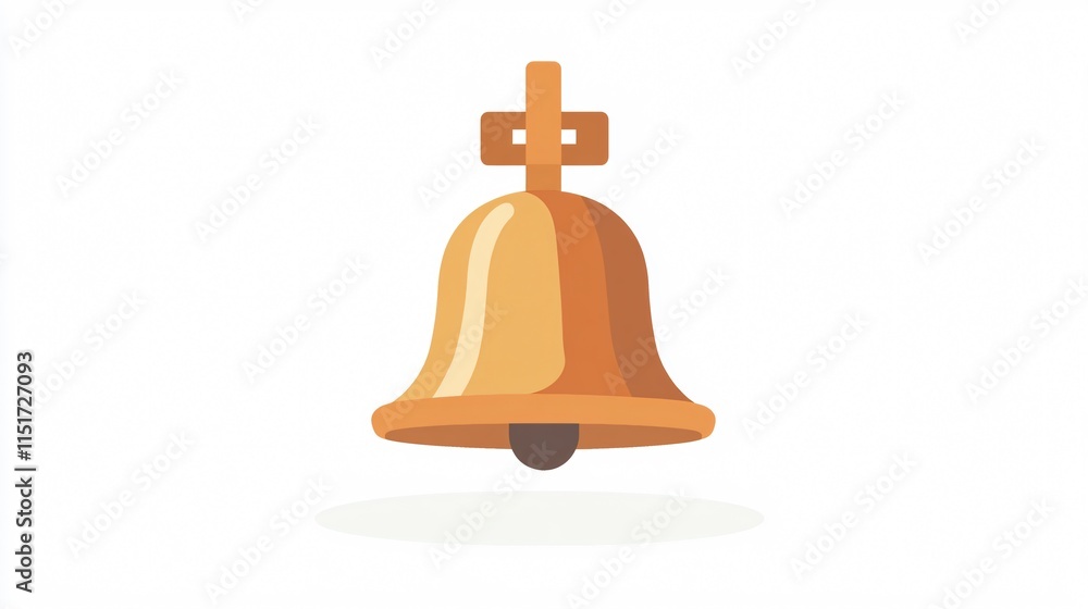 Bell 2D flat vector icon for professional designs and projects Bell 2D flat vector icon for professional designs and projects
