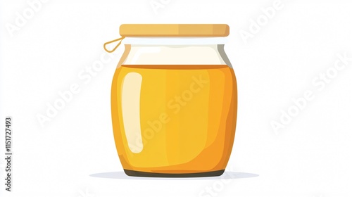 Jar of Honey Icon Vector - Flat 2D Single Illustration