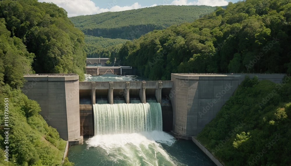 Hydroelectric dam generating green energy from flowing water 58 Hydroelectric dam generating green energy from flowing water 58