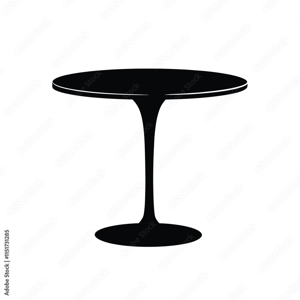 Bar stool simple silhouette black on a white background clean lines icon design Bar stool simple silhouette black on a white background clean lines icon design