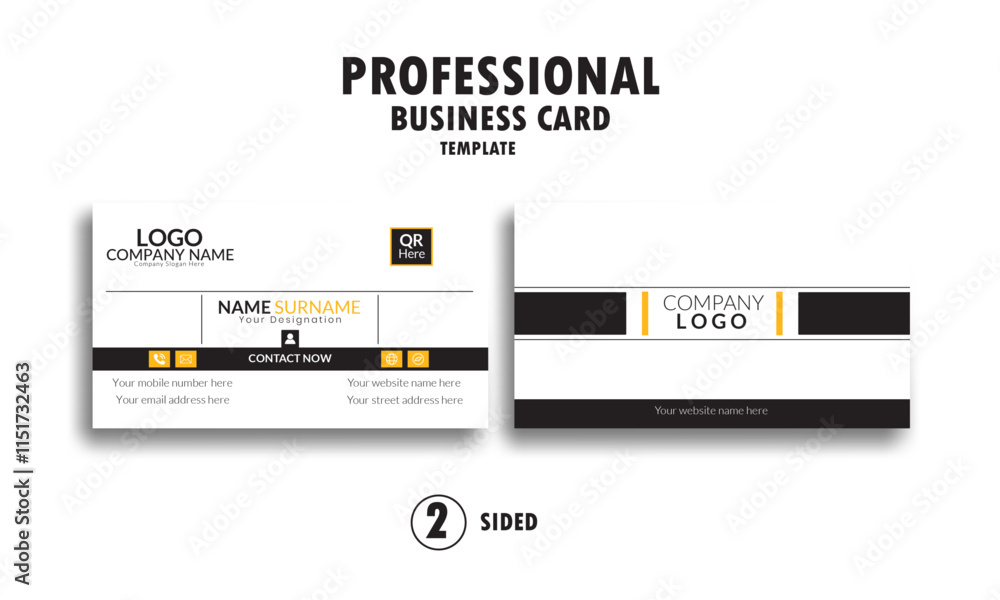 Obraz premium Creative Corporate Business Card Layout