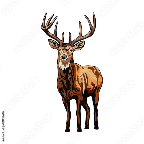 deer hunting illustration logo vector image t shirt