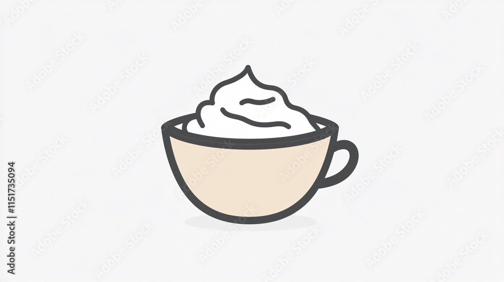 Professional Cup of Flour Outline Icon for Baking Projects Professional Cup of Flour Outline Icon for Baking Projects