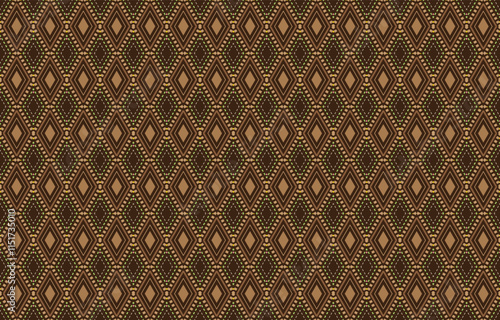 Textile design, wallpaper, and wrapping paper texture with an abstract weathered art deco trellis seamless background tile.