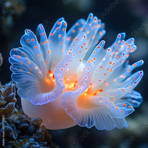 a rare albino sea animal in the ocean photo