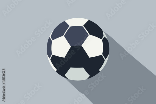 Stylish black and white soccer ball graphic design