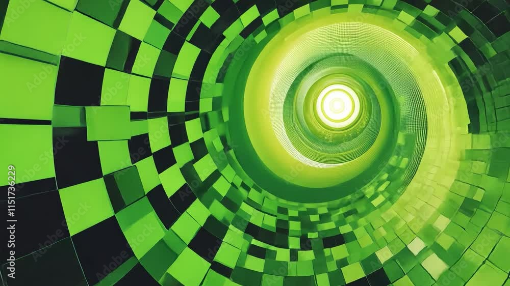 Green Spiral Abstract: A captivating abstract design featuring a swirling green and black geometric pattern. The vibrant colors and dynamic composition create a sense of movement and depth. Green Spiral Abstract: A captivating abstract design featuring a swirling green and black geometric pattern. The vibrant colors and dynamic composition create a sense of movement and depth.