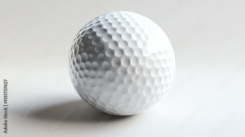 A white golf ball on a white background. A white golf ball on a white background.