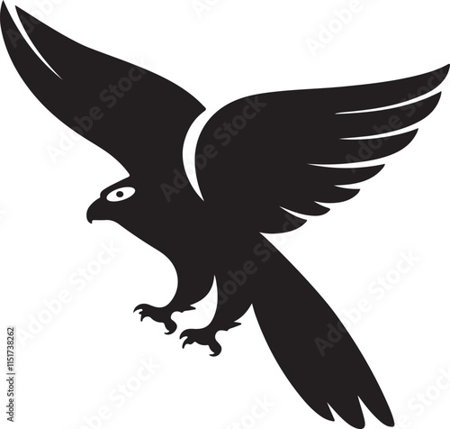 falcon icon vector art illustration on a white background.
