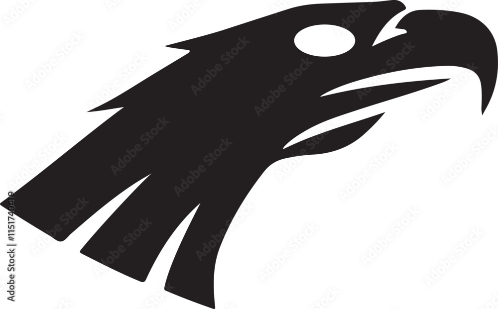 eagle's head vector art illustration on a white background.
eagle's head vector art illustration on a white background.