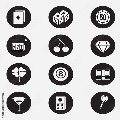 casino icon good for element design, gamble icon, ui design, web design, silhouette design, etc