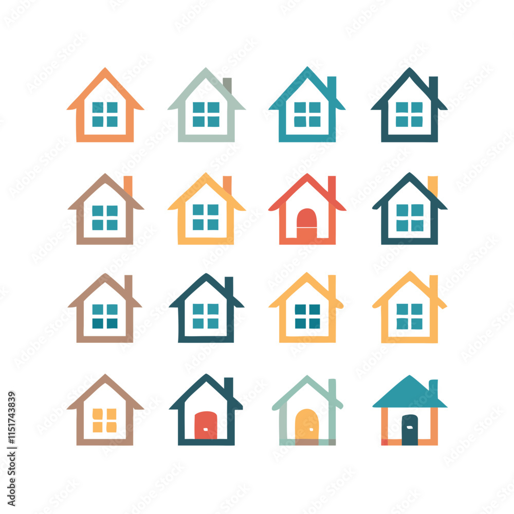 set of houses set of houses