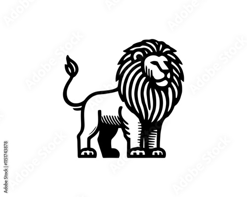 Lion Logo Design Icon Symbol Vector Template photo