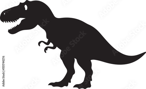 dinosaur icon vector art illustration on a white background.
 photo