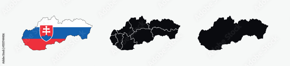 Slovakia Map vector icon. Map of Slovakia various styles. Slovakia Map vector icon. Map of Slovakia various styles.