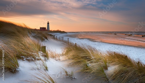 Snow-Covered Dunes Background