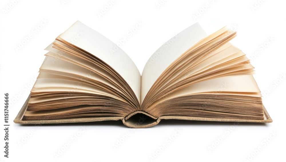 Open Antique Book, Pages Spread Wide, Knowledge and Stories Unveiled Open Antique Book, Pages Spread Wide, Knowledge and Stories Unveiled