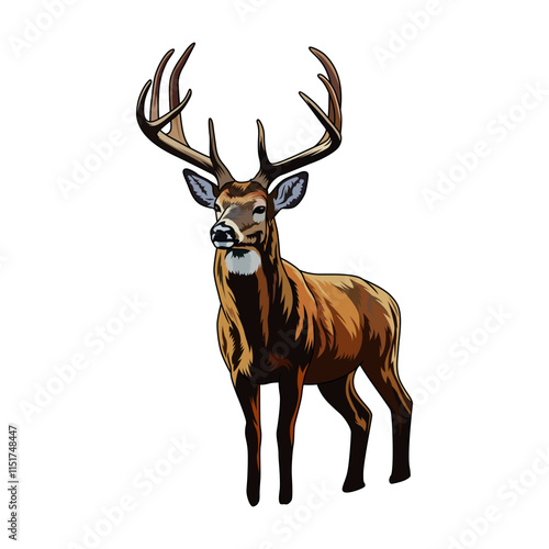 deer hunting illustration logo vector image t shirt