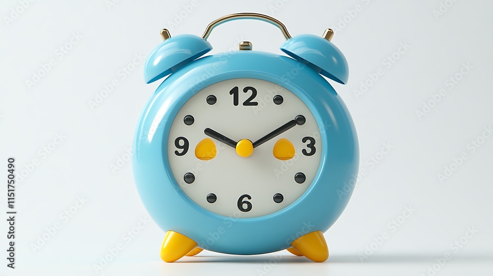 Waking up to blue alarm clock minimalist style home decor Waking up to blue alarm clock minimalist style home decor