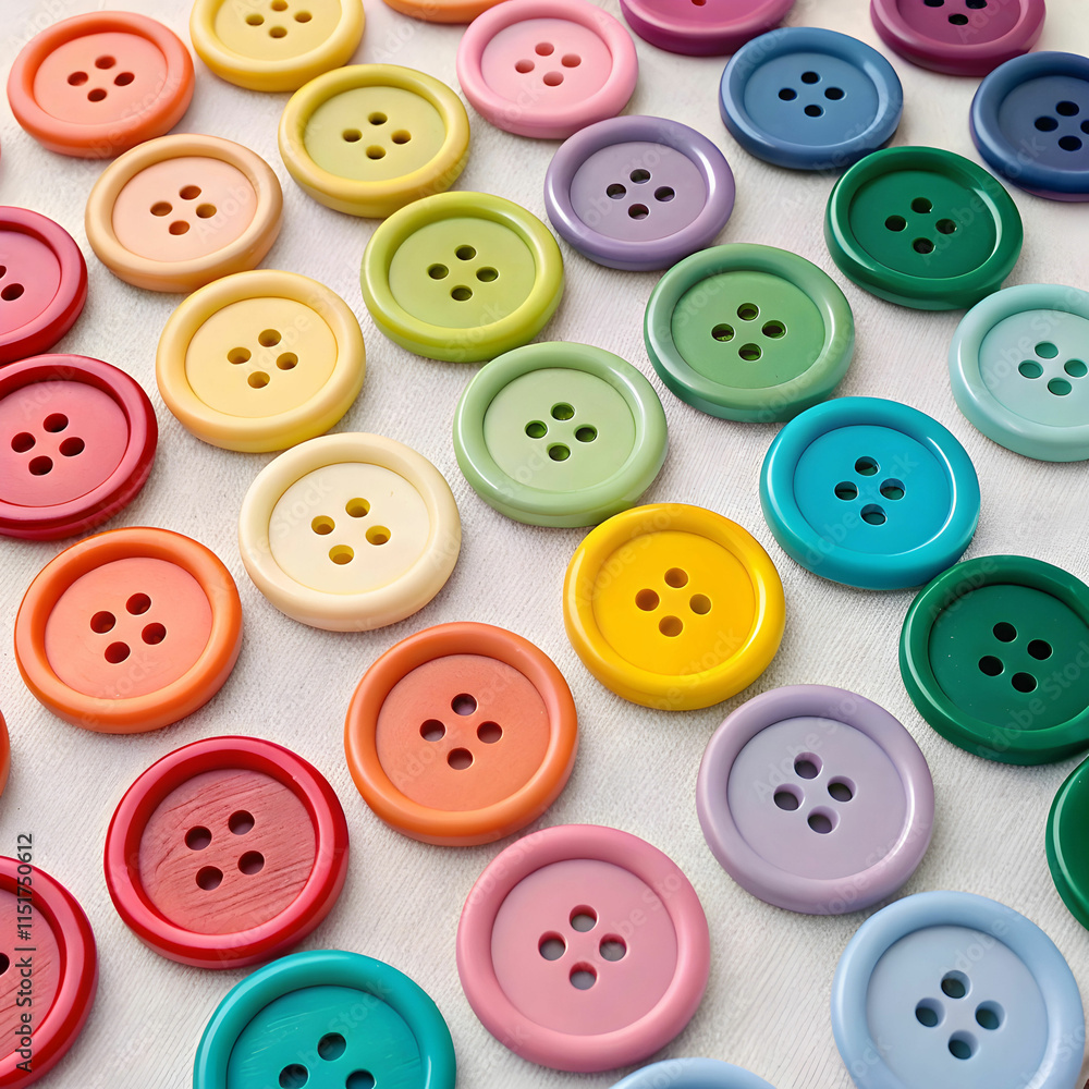Fabrics with buttons are often used in sewing projects, creating stylish clothing Fabrics with buttons are often used in sewing projects, creating stylish clothing