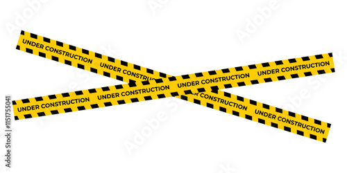 Wallpaper Mural Vector illustration of Under Construction police tape isolated on transparent background Torontodigital.ca