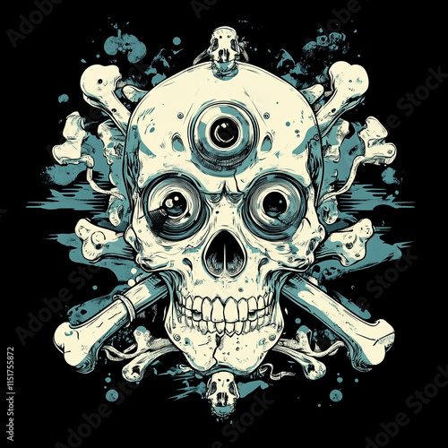 Crossbones illustration photo