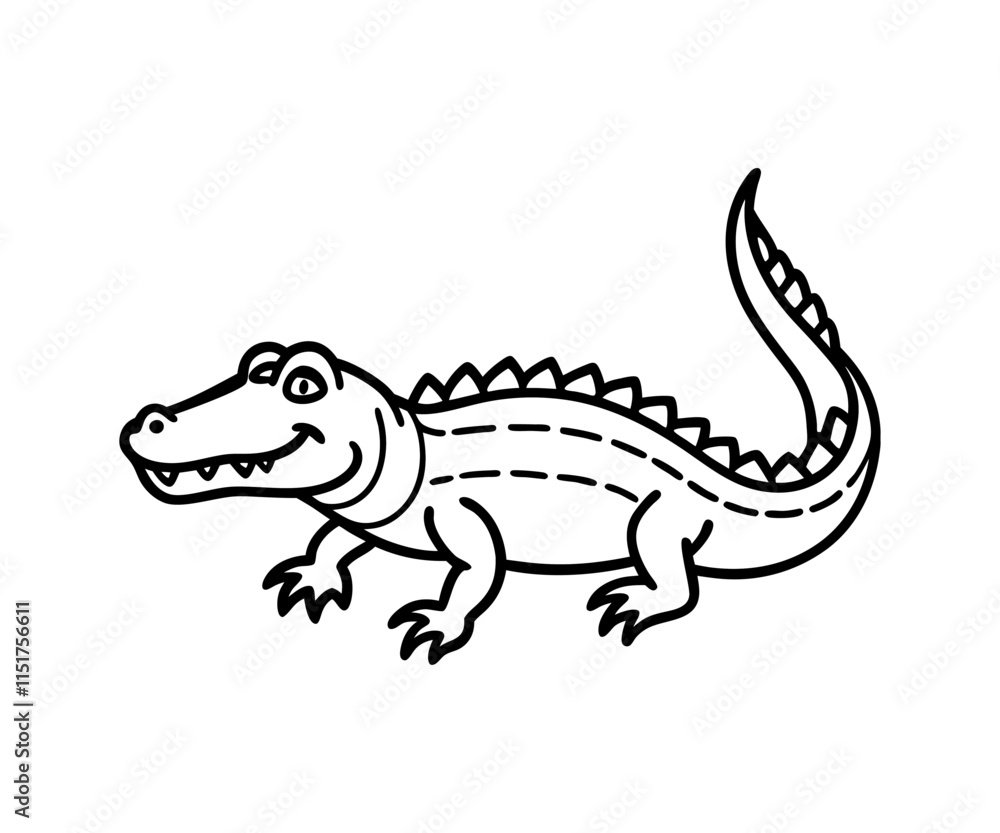 crocodiles line art design silhouette vector illustration crocodiles line art design silhouette vector illustration