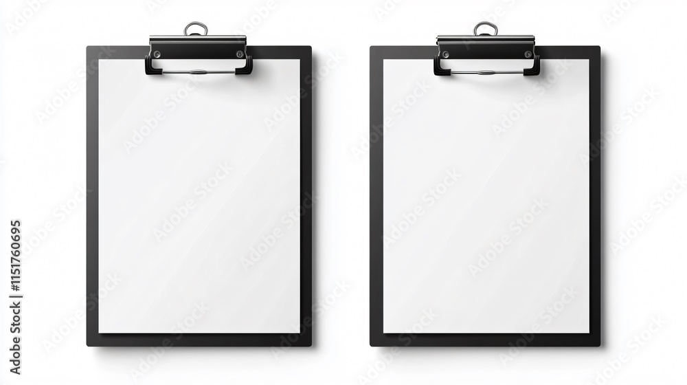 Professional 2D Report Image on Clipboard with Note Paper for Checklist Professional 2D Report Image on Clipboard with Note Paper for Checklist