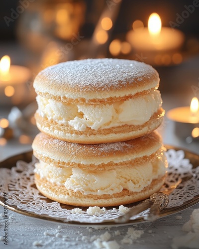 Creating a romanian covrigi ice cream sandwich at a medieval church bac unique culinary experience photo