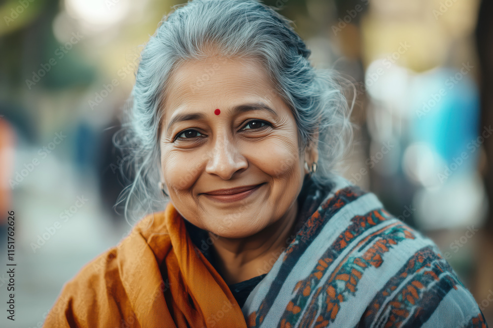 Portrait of smiling beautiful indian woman in traditional Indian clothes Portrait of smiling beautiful indian woman in traditional Indian clothes