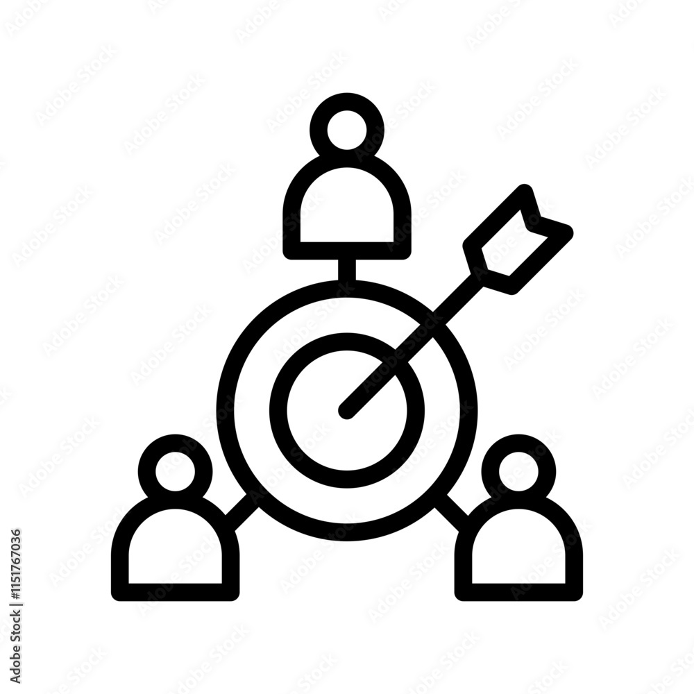 Fototapeta premium Community Goals Icon