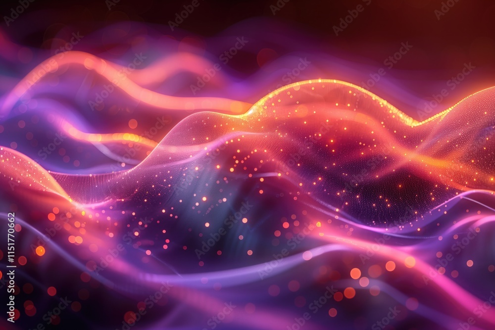 Abstract digital waves in vibrant colors, representing technology and connectivity Abstract digital waves in vibrant colors, representing technology and connectivity