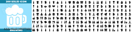 Brewing Solid Editable Icons set