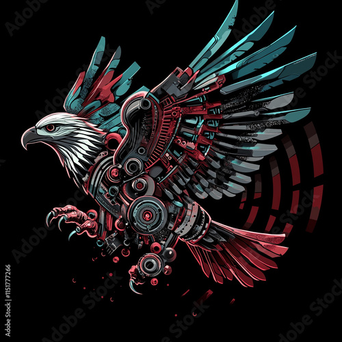 Eagle in Flight illustration photo