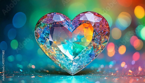 crystal holographic stone heart valentines, love, romantic, romance, celebration, valentines, pink, purple, decoration, holiday, day, light, hearts, shape, card, color, bright, wallpaper, christmas,