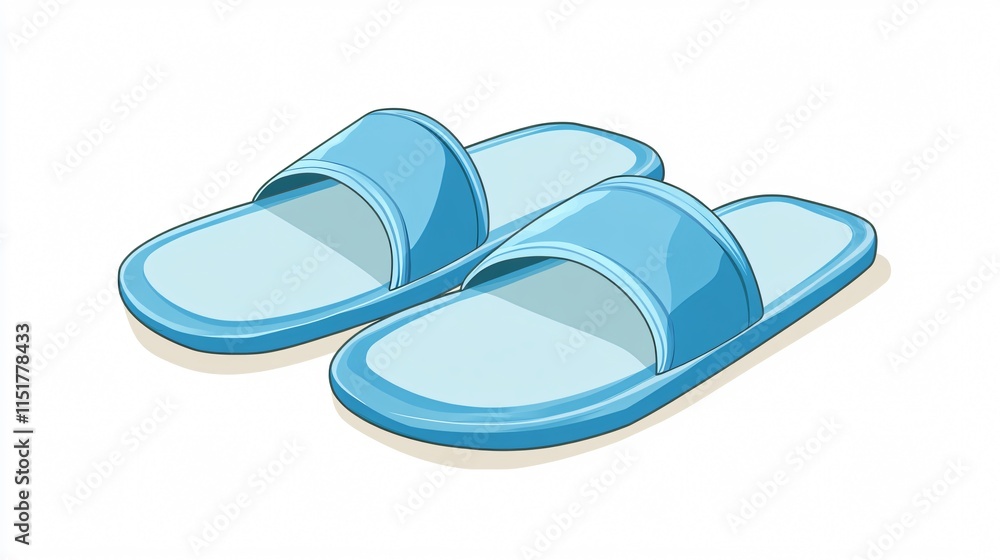 Luxurious Disposable Hotel Slippers Isolated Vector Illustration for Hospitality Industry Luxurious Disposable Hotel Slippers Isolated Vector Illustration for Hospitality Industry