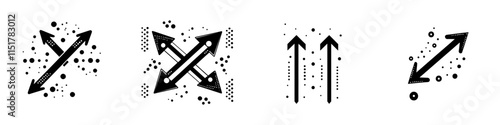 Thin outline icon for transactions, symbolizing trade and transfer with arrows pointing left and right. Modern custom computer pictograms in EPS 10 format for web use on a white background, featuring