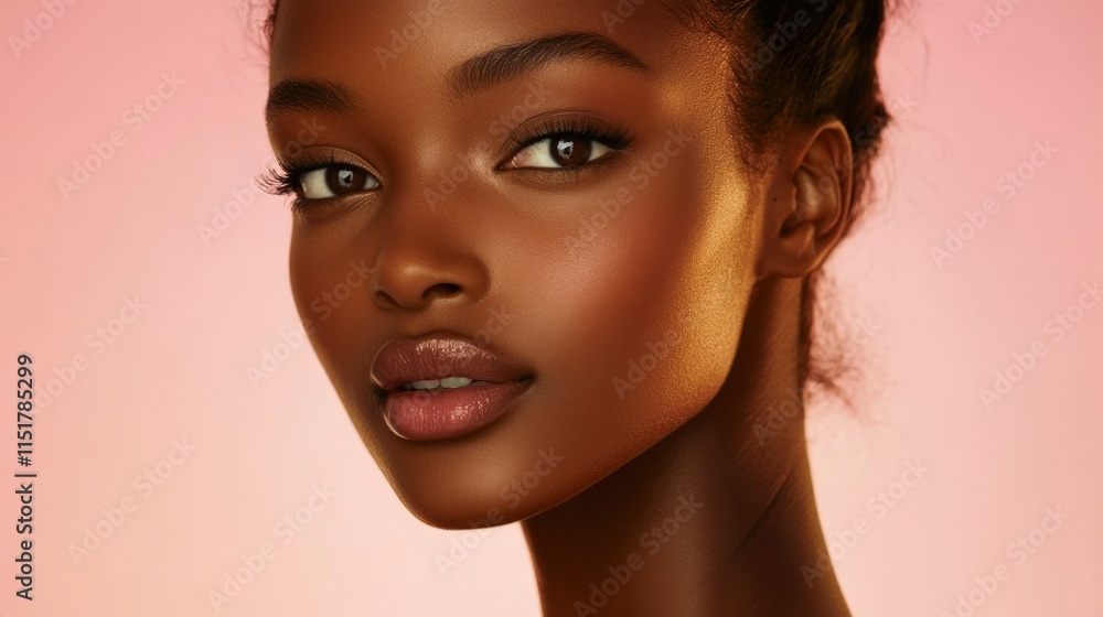 Close up portrait of a woman with beautiful skin Close up portrait of a woman with beautiful skin