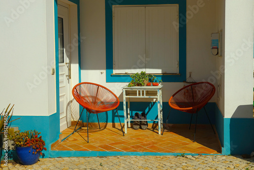 Schöner Innenhof Terrasse in Portugal