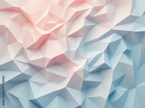 Abstract Geometric Background, Soft Pastel Colors with 3D Effect