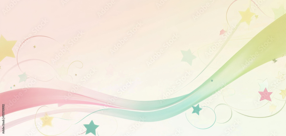 Soft Pastel Background with Stars and Swirls Soft Pastel Background with Stars and Swirls