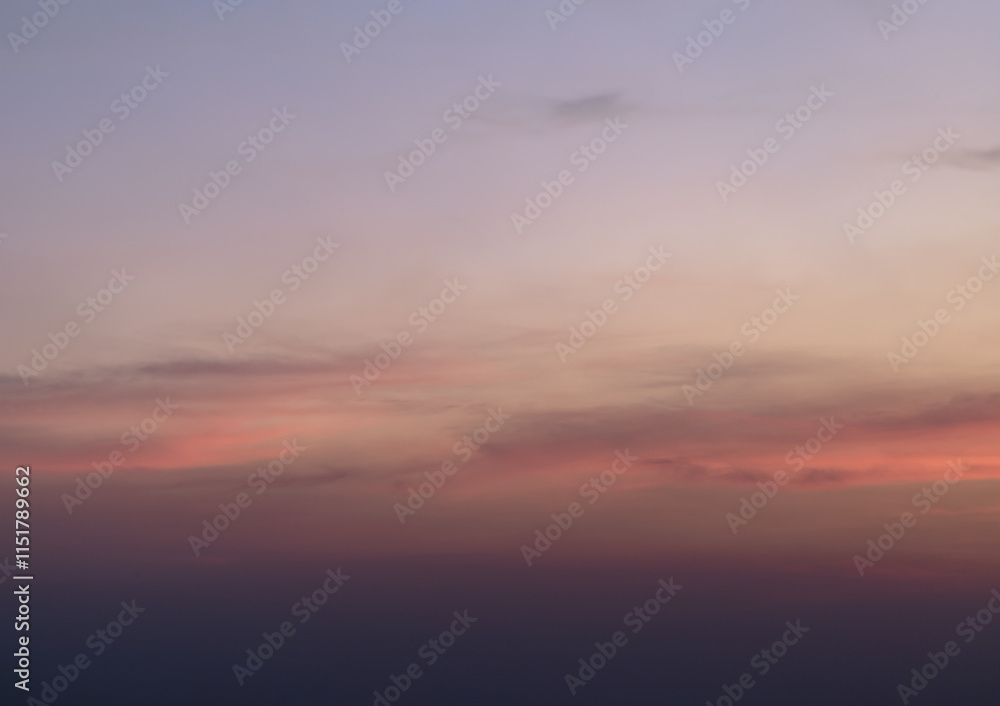 Background of Pastel colored another sky during sunset. Nature abstract composition, use it as your Wallpaper, Poster and Copy space, Selective focus.