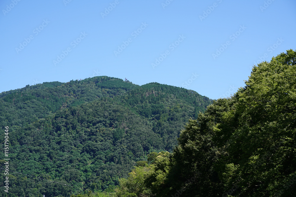 Naklejka premium 上高野から見た比叡山