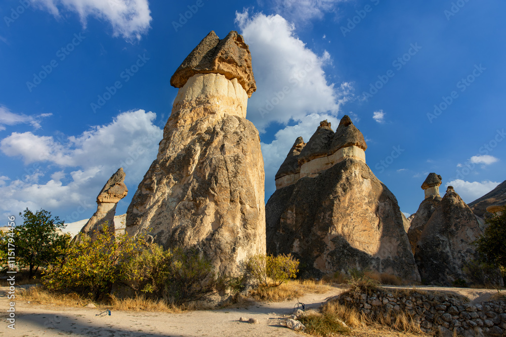 Fairy Chimneys are world-famous natural formations located in the Cappadocia region of Turkey. They were formed by wind and water erosion of volcanic tuff layers over thousands of years.