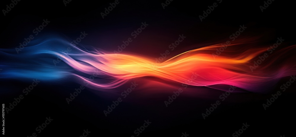 Obraz premium Abstract Colorful Waves: A Symphony of Light and Energy