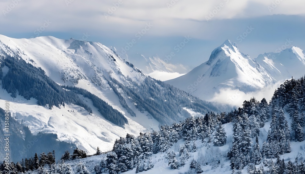 Fototapeta premium Paisajes nevados de alta definición