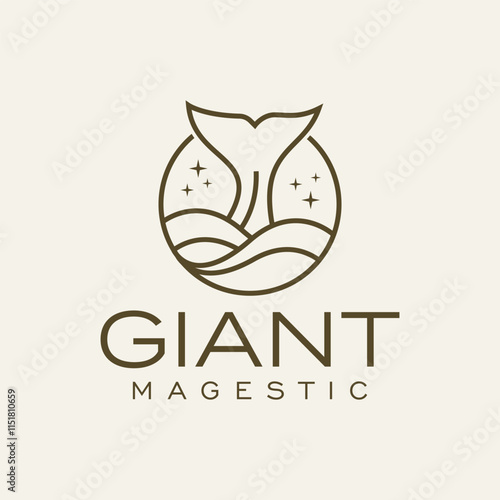 Luxury Line art logo design vector template for Yoga and spa business