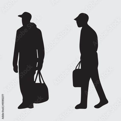Business people silhouettes set
